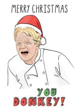 You Donkey Christmas Card created by Sketchy Print Co