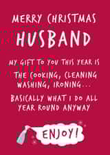 Funny Husband Christmas Card created by Fifi Designs