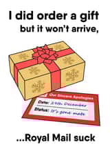 A Gift From Royal Mail Funny Christmas Card created by Daft as Duck