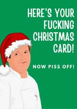 Gordan Ramsay Christmas Card created by Highgrove Cards