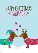 Happy Christmas Sausage Dog created by Blush & Blossom 