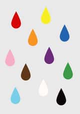 Rainbow drops celebration card created by Daniel Hill