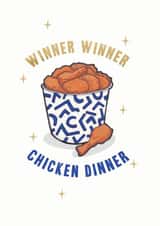 Winner Winner Chicken Dinner Well done card created by Dan Bang Studio