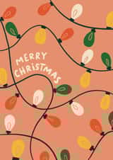 Fairy Light Xmas Card created by Sophie Kent Illustration