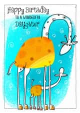 Daughters Happy Birthday Giraffe Card created by Shereen M Designs