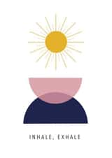 Inhale, Exhale Positive Affirmation card created by Frankie Rose Illustration