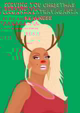 RuPaul Extravagant Christmas Card created by Red Koala