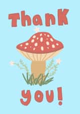 Thank you! Mushroom gratitude card created by Olives Designs