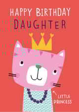 Cat princess daughter birthday card created by Dawn Machell