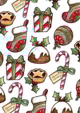 Vintage style seasons greetings created by Harriet Alice Fox