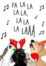 Dogs Singing Carols Christmas Card created by fizzi jayne