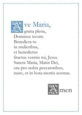 Ave Maria/Hail Mary prayer in Latin created by Orate Fratres