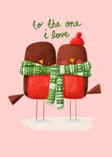 To the one you love Christmas card created by Nicola Watson