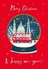 Merry Christmas London Snow Globe created by Jessica Hogarth