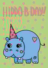 Hippo Happy Birthday Card created by Liisa Petrocchi