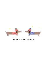 Sausage dog christmas card  created by Giggl Greetings 
