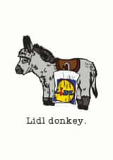 Funny Christmas Card - Lidl donkey created by Hattybones