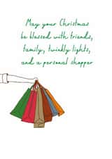 Personal Shopper, humorous Christmas card created by Urban Collie
