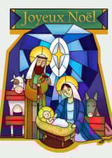 Stained glass Nativity Christmas card created by @Alisha Vas