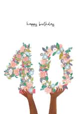 Happy 40th Birthday 1001 created by Pink Pen Studio