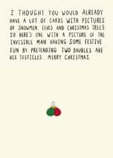 Invisible Man Christmas Card created by Floydie