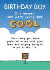 One Minute You Were Cool created by Liverpool Card Studio