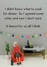 Wine Dinner created by Bold & Bright Cards