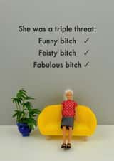 Triple threat created by Bold & Bright Cards