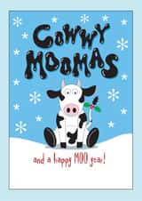 Christmas cow greetings created by Wicked Poppy Designs