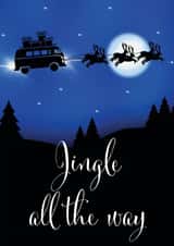 Jingle all the way campervan christmas card created by Teri Creative