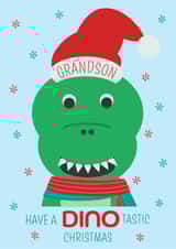 T-Rex Christmas Card for Grandson created by Simply Nix