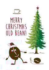 Coffee bean Christmas card created by Wicked Poppy Designs