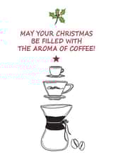 Coffee lovers Christmas card created by Wicked Poppy Designs