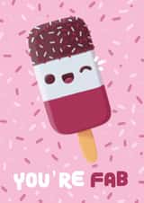 You're Fab - Cute and Funny Card created by The Vegan Pug