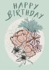 Happy birthday bouquet created by Kattern Design