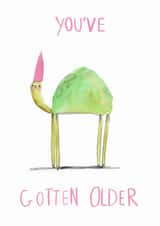 You've gotten older, tortoise with a hat birthday card created by @Jodsween