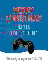 Funny Christmas Card for your spouse who likes gaming created by Silly Prints
