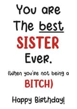 Rude birthday card for sister. created by Nidd And Rigg!