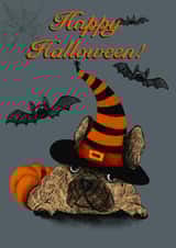 French Bulldog in a costume Happy Halloween created by Babybluesnowflake