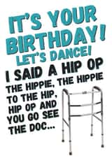 Hip Op Old Birthday Card created by picsandsquiggles