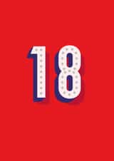 Minimal Retro 18th Birthday Card Age Milestone created by Betiobca