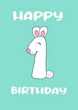 Cute bunny first birthday card created by Wild Housecat Designs