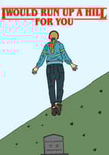 running up that hill stranger things card created by Jazzy Doodles do