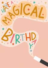 A magical birthday card for a little lady created by The Pattern Press