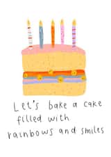 Happy Birthday Cake Mean Girls Quote, Rainbows and Smiles created by Sarah Shields Studio
