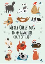 Perfect Christmas card for a cat lover created by Pixie Paper Art