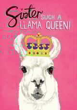 Sister, such a Birthday llama queen! created by Pencilface