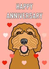 Cockapoo dog anniversary card created by Adam Regester