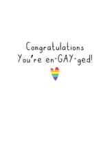 Congratulations You're En-gay-ged - Engagement Celebration Card created by Violet Owen Designs
