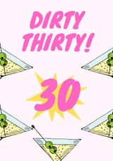 Dirty thirty birthday card created by Jordana Linch